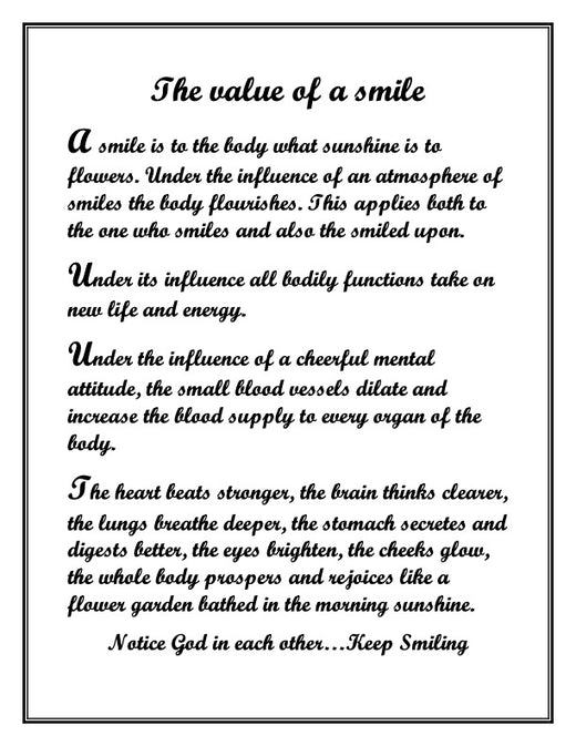 The Value of a Smile